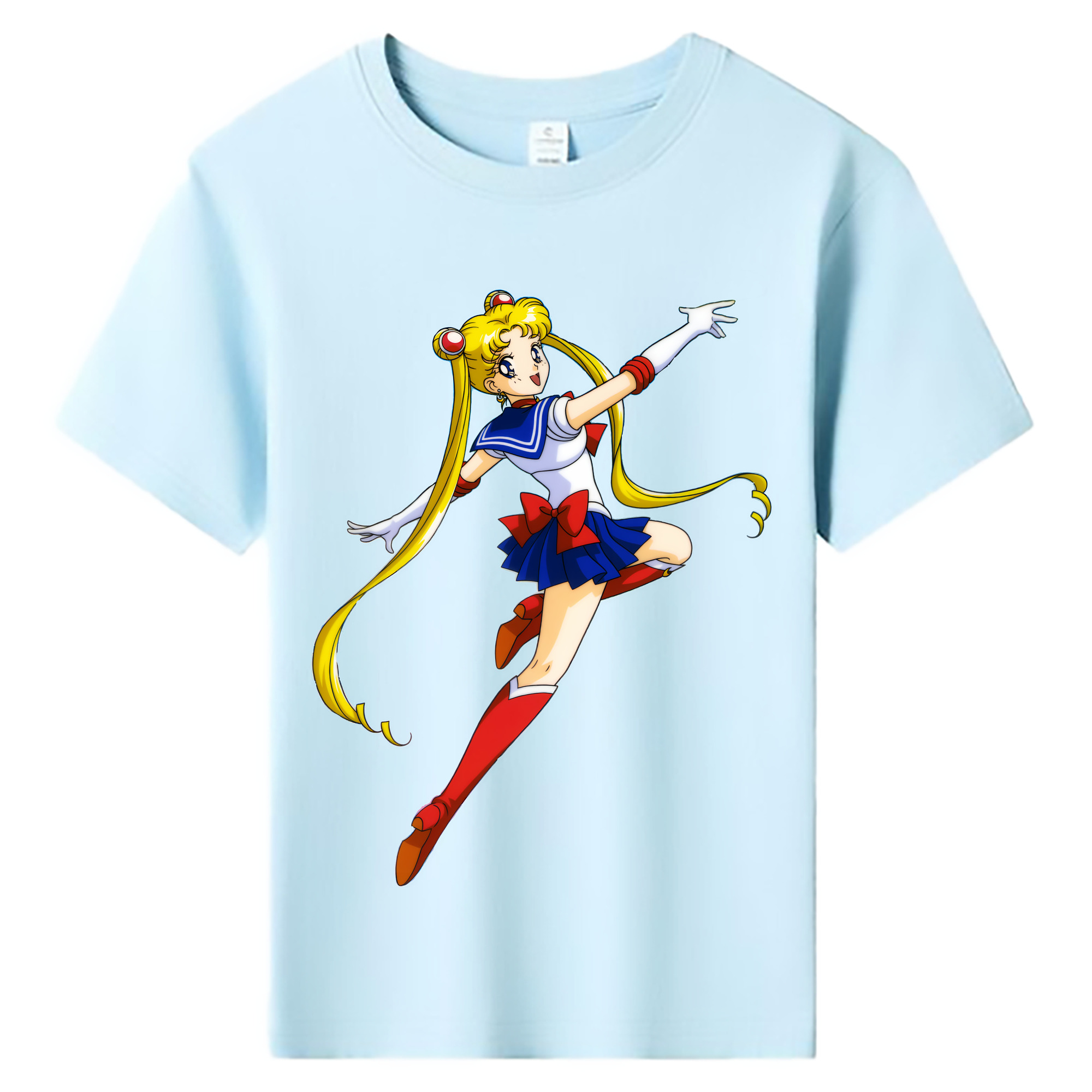（画像用） 美少女戦士セーラームーン 月野 うさぎ つきの うさぎ Sailor Moon Tsukino Usagi 綿100％キッズTシャツ（フロントプリント）